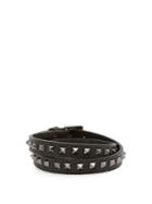 Valentino Wraparound Rockstud-embellished Leather Bracelet
