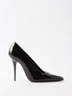 Saint Laurent - 90s 110 Patent-leather Pumps - Womens - Black