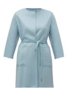 Matchesfashion.com Max Mara Studio - Abito Coat - Womens - Light Blue