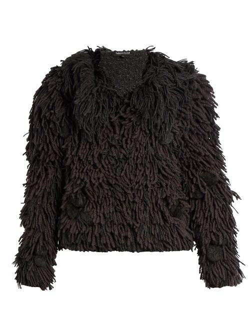 Tabula Rasa Mala Hand-fringed Alpaca-blend Bomber Jacket