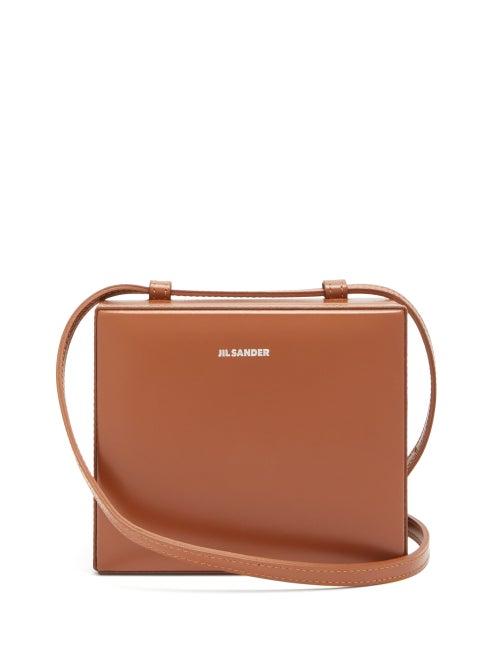 Matchesfashion.com Jil Sander - Case Mini Leather Cross Body Bag - Womens - Brown