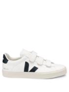 Veja - Recife Velcro-strap Leather Trainers - Womens - Black White