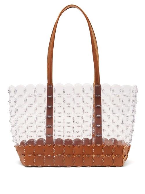 Matchesfashion.com Paco Rabanne - Vinyl And Leather Chainmail Tote - Womens - Clear Multi