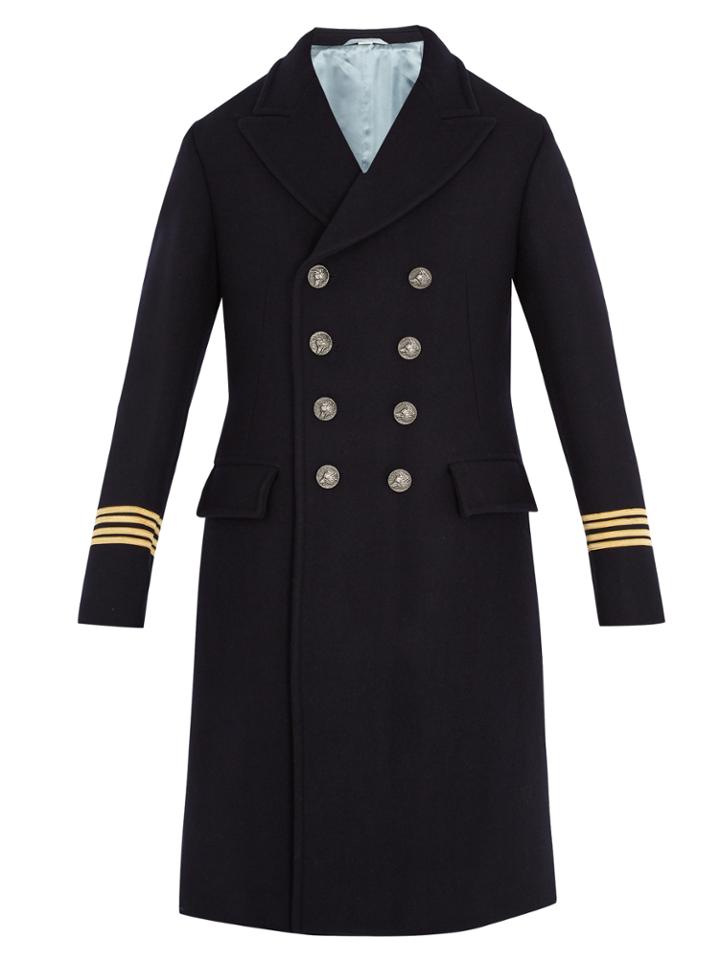 Gucci Fish-appliqu Wool Coat