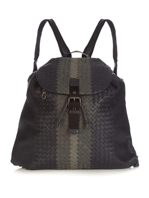 Bottega Veneta Tri-colour Intrecciato Leather Backpack