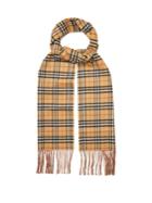 Burberry Classic Vintage-check Reversible Cashmere Scarf