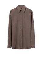 Lemaire - Patch-pocket Poplin Shirt - Mens - Brown
