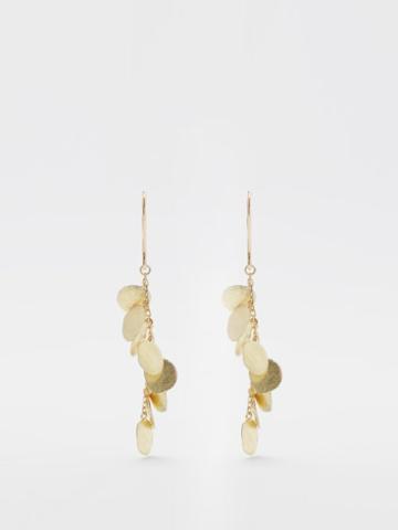 Alia Bin Omair - Satami 18kt Gold Drop Earrings - Womens - Yellow Gold