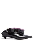 Proenza Schouler Leather Frill Sling Back Kitten Heels