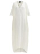 Matchesfashion.com Su Paris - Lida Cotton-gauze Maxi Kaftan - Womens - Ivory