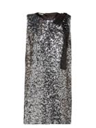 Matchesfashion.com Miu Miu - Sequinned Crepe Mini Dress - Womens - Silver