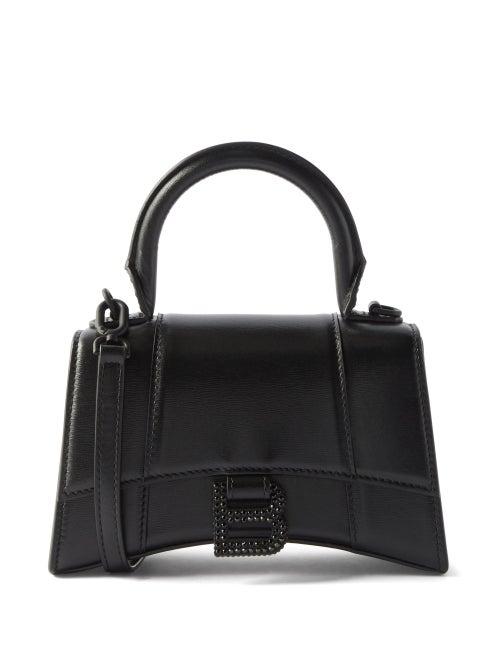 Balenciaga - Hourglass Xs Leather Bag - Womens - Black