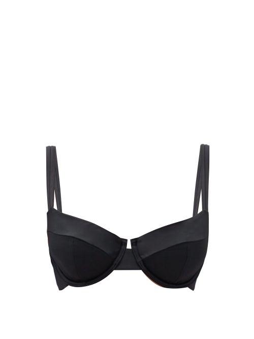 Matchesfashion.com The Fold D+ Swim - The Base D-g Bikini Top - Womens - Black