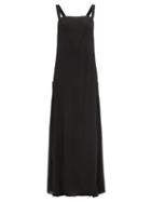 Matchesfashion.com Albus Lumen - Manuela Square-neck Silk-crepe Maxi Dress - Womens - Black