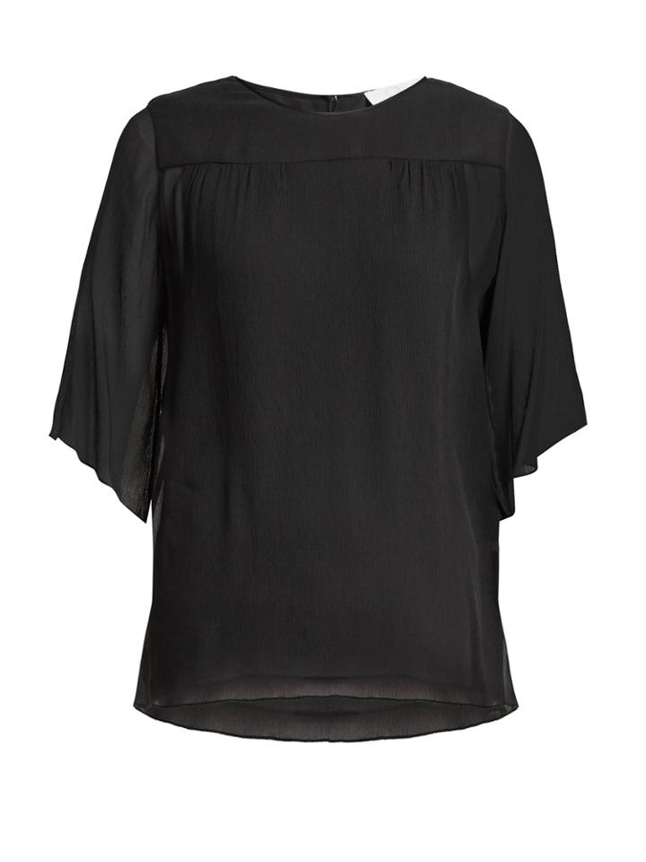 Chloé Round-neck Crepon Top