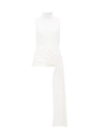 Matchesfashion.com Tibi - Draped Panel Crepe Top - Womens - White