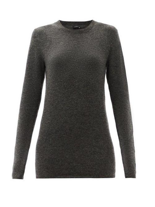 Matchesfashion.com Joseph - Longline Mlange Sweater - Womens - Dark Grey