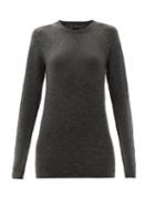 Matchesfashion.com Joseph - Longline Mlange Sweater - Womens - Dark Grey