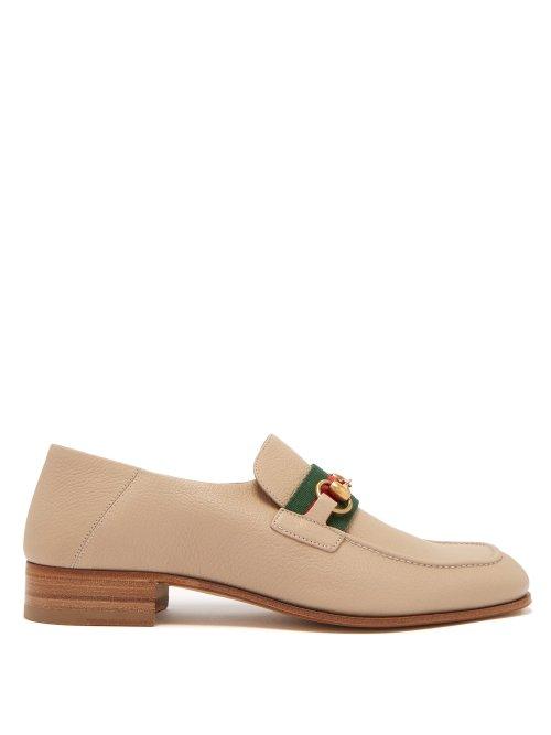 Matchesfashion.com Gucci - Donnie Horsebit Leather Loafers - Mens - Beige