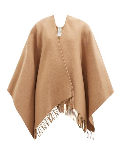 Fendi - Karligraphy Ff-jacquard Wool-blend Poncho - Womens - Brown