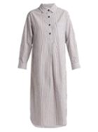 Matchesfashion.com Mara Hoffman - Hannah Striped Cotton Dress - Womens - White Black