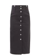 Isabel Marant - Blehora Buttoned Denim Midi Skirt - Womens - Black