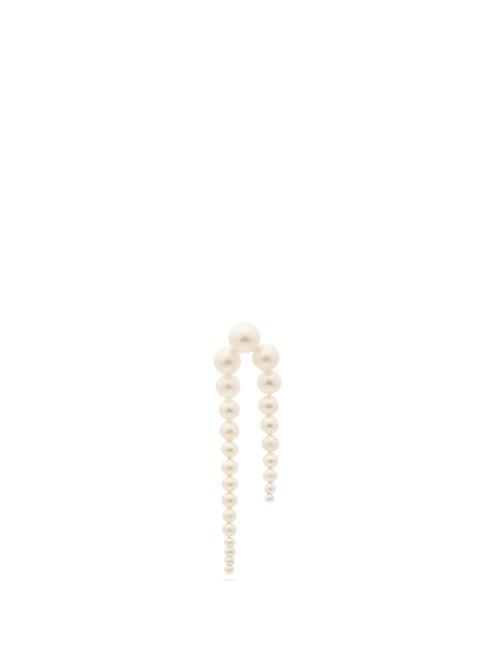 Matchesfashion.com Sophie Bille Brahe - Grande Perle Nuit Pearl & 14kt Gold Single Earring - Womens - Pearl