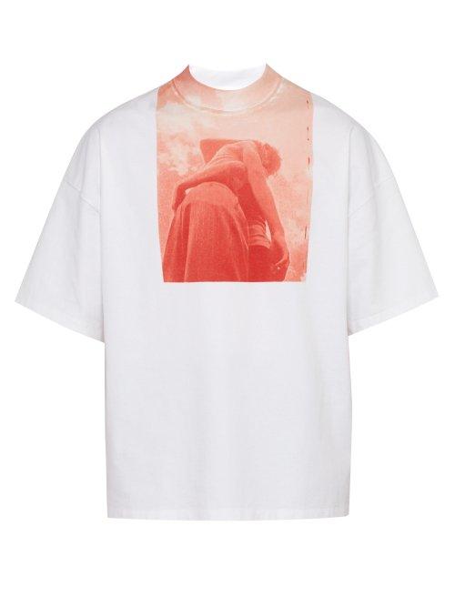 Matchesfashion.com Jil Sander - Photo Print Cotton T Shirt - Mens - Red