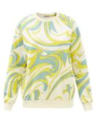 Emilio Pucci - Vortici-print Cotton-jersey Sweatshirt - Womens - Green Print