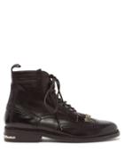 Matchesfashion.com Toga Virilis - Tasselled Lace-up Leather Boots - Mens - Black