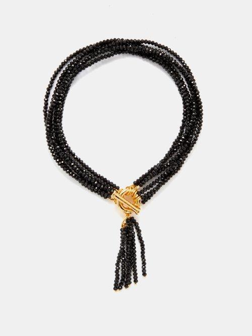 Timeless Pearly - Beaded Gold-plated Necklace - Womens - 01bk