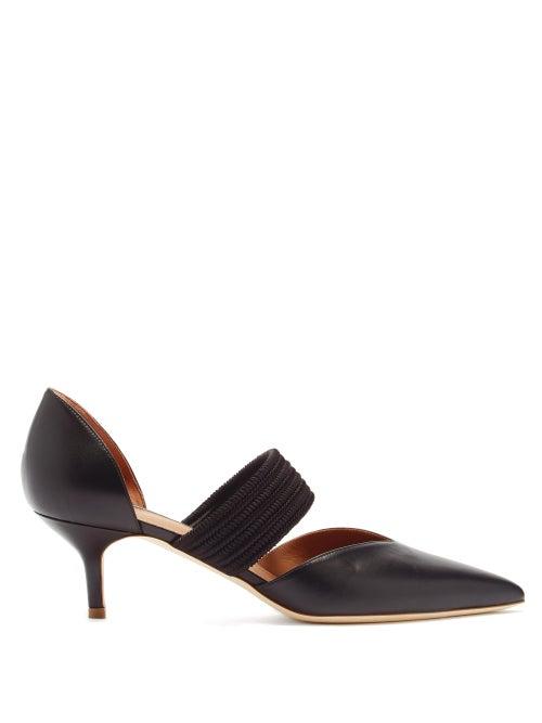 Matchesfashion.com Malone Souliers - Maisie Leather Kitten-heel Pumps - Womens - Black