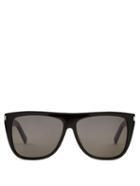 Saint Laurent Flat-top Acetate Sunglasses