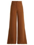 Connolly High-rise Wide-leg Crepe Trousers
