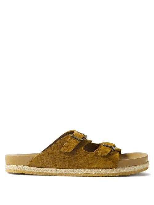 Yuketen - Sal 2 Suede Slides - Mens - Light Brown