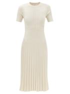 Zimmermann - Dancer Ribbed-knit Midi Dress - Womens - Cream