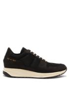 Matchesfashion.com Common Projects - Track Vintage Suede And Technical Mesh Trainers - Mens - Black