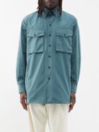 Lemaire - Flap-pocket Cotton-gabardine Shirt - Mens - Green