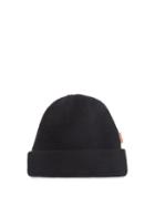 Matchesfashion.com Acne Studios - Logo-tag Wool-blend Beanie Hat - Mens - Black
