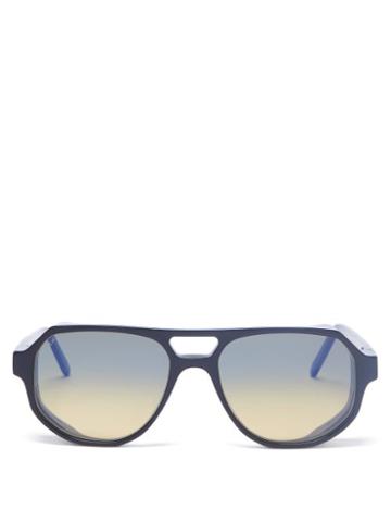 Matchesfashion.com L.g.r Sunglasses - Asmara Explorer D-frame Acetate Sunglasses - Mens - Black Yellow