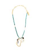 Matchesfashion.com Lizzie Fortunato - Horizon Stone And Mother Of Pearl Necklace - Womens - Blue