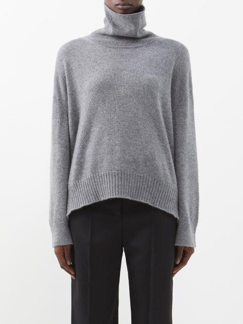Johnstons Of Elgin - Cashmere Roll-neck Sweater - Womens - Grey