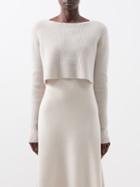 Le Kasha - Cannes Cropped Cashmere Sweater - Womens - Light Beige