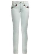 Fendi Flower Stud-embellished Mid-rise Skinny Jeans