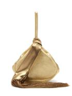Matchesfashion.com Hillier Bartley - Lantern Fringed Leather Wristlet Clutch - Womens - Gold