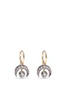 Jessica Mccormack - Crescent Moon Diamond & 18kt Black-gold Earrings - Womens - Gold Multi