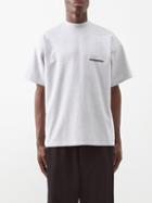 Balenciaga - Strike 1917-print Oversized Cotton-jersey T-shirt - Mens - Grey