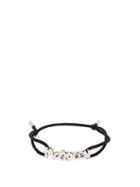 Alexander Mcqueen - Logo-plaque Cord Bracelet - Mens - Black