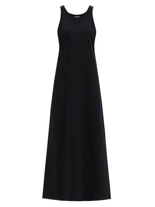 Matchesfashion.com The Row - Elkie Pima-cotton Jersey Maxi Dress - Womens - Black