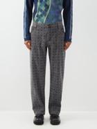 Ahluwalia - Kalonji Graphic-print Straight-leg Jeans - Mens - Charcoal